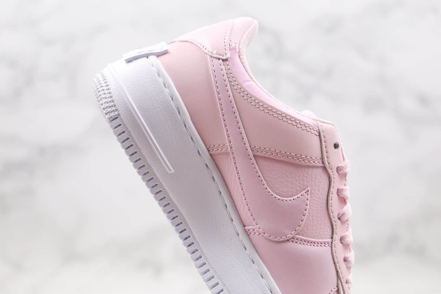 耐克Nike WMNS Air Force 1 Shadow纯原版本低帮空军一号马卡龙樱花粉色增高板鞋原楦头纸板打造 货号:CV3020-600