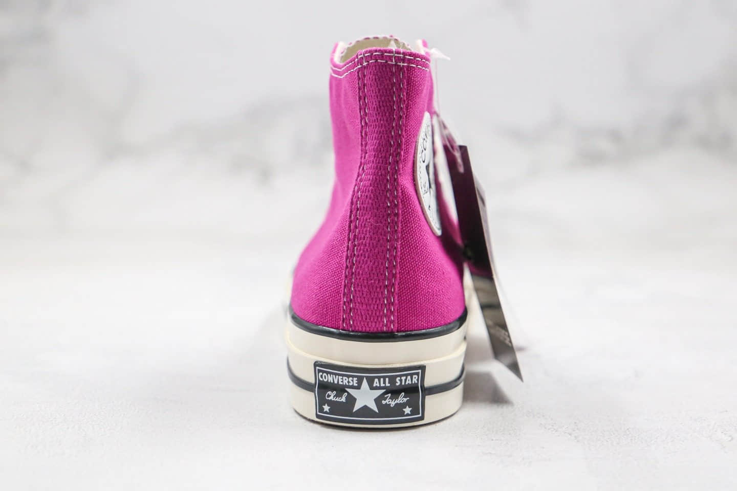 匡威Converse 1970s公司级版本高帮暗紫色帆布鞋蓝底双围条 货号:168503C