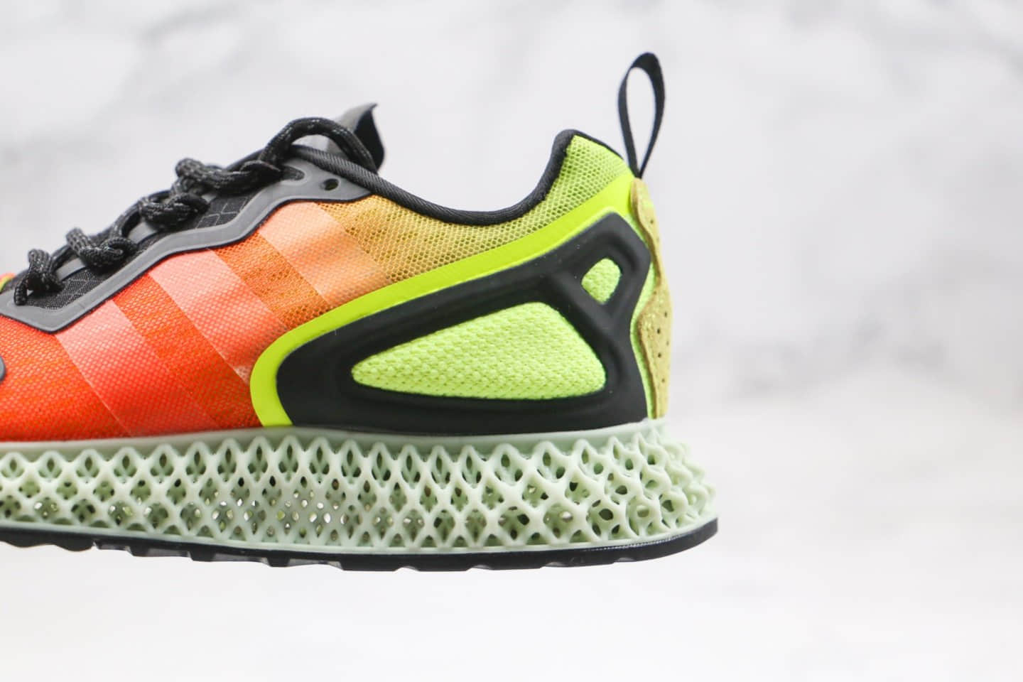 阿迪达斯adidas ZX 2K 4D Dash Green纯原版本复古4D运动鞋橙绿色原盒原标原档案数据开发 货号:FV9020