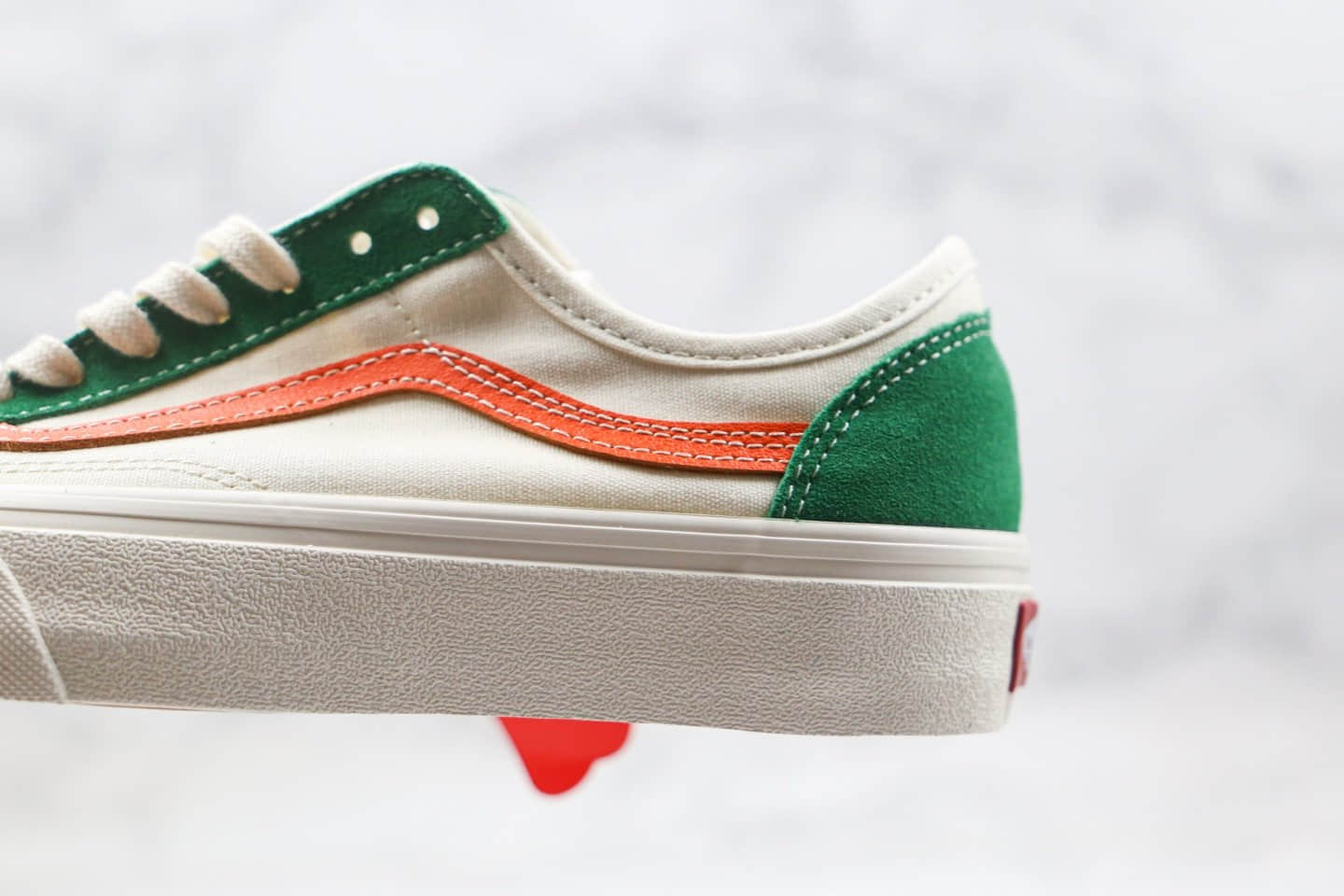 万斯Vans Style36 SF公司级版本低帮杀人鲸半月包头米白绿橘橙色硫化板鞋