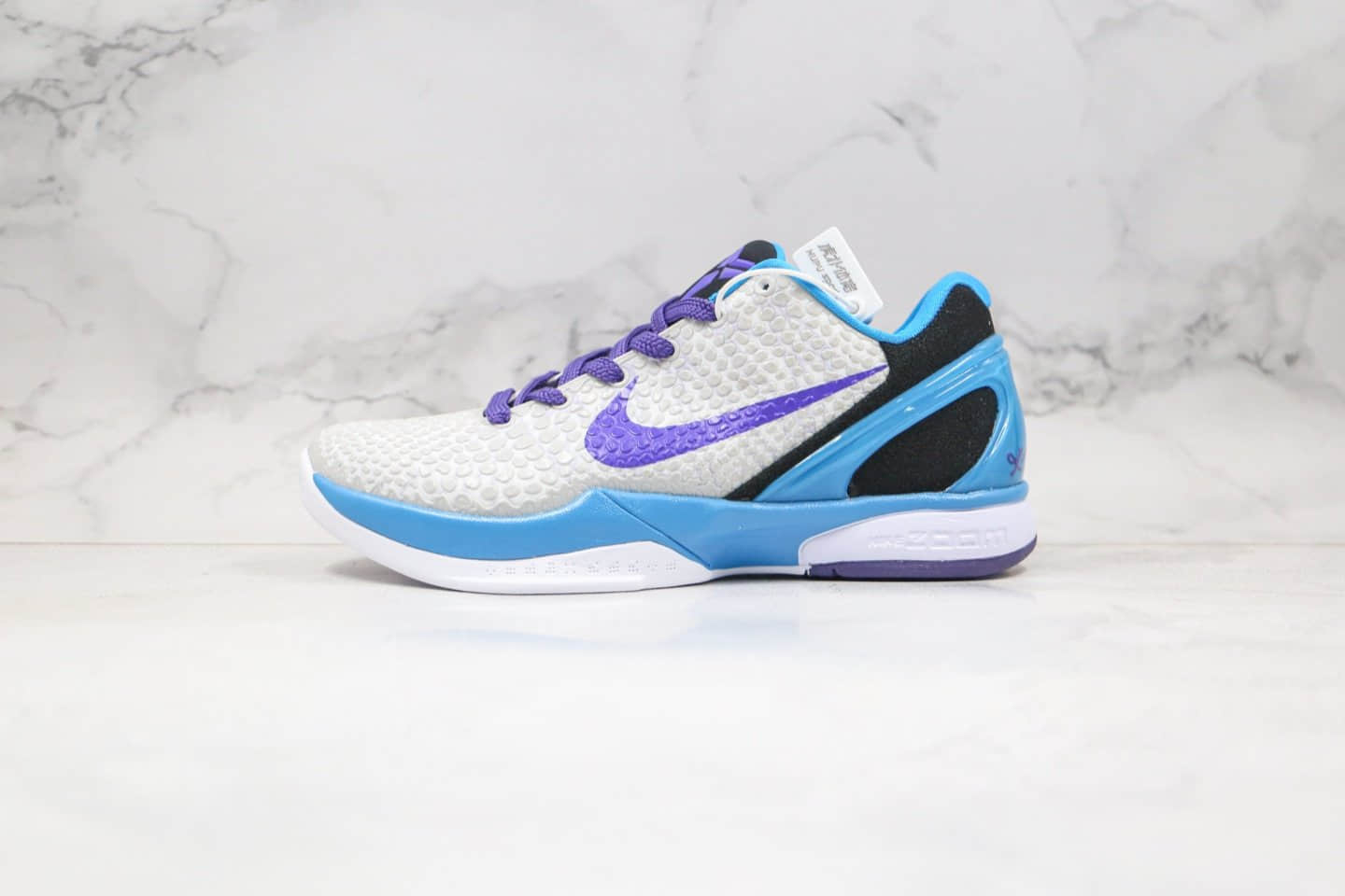 耐克Nike Zoom Kobe VI纯原版本科比6代蓝色波点鱼鳞纹配色内置真实碳板加持支持实战 货号:429659-102