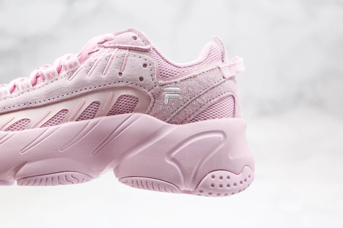 斐乐Fila Heritage纯原版本征峰者系列复古老爹鞋浅紫色原盒原标正确鞋面材质