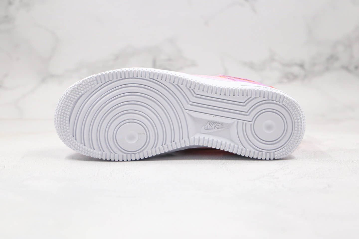 耐克Nike Air Force 1 LV8 1 Fresh Air GS纯原版本低帮空军一号编织格子钩紫橘色内置气垫 货号:CJ1647-500