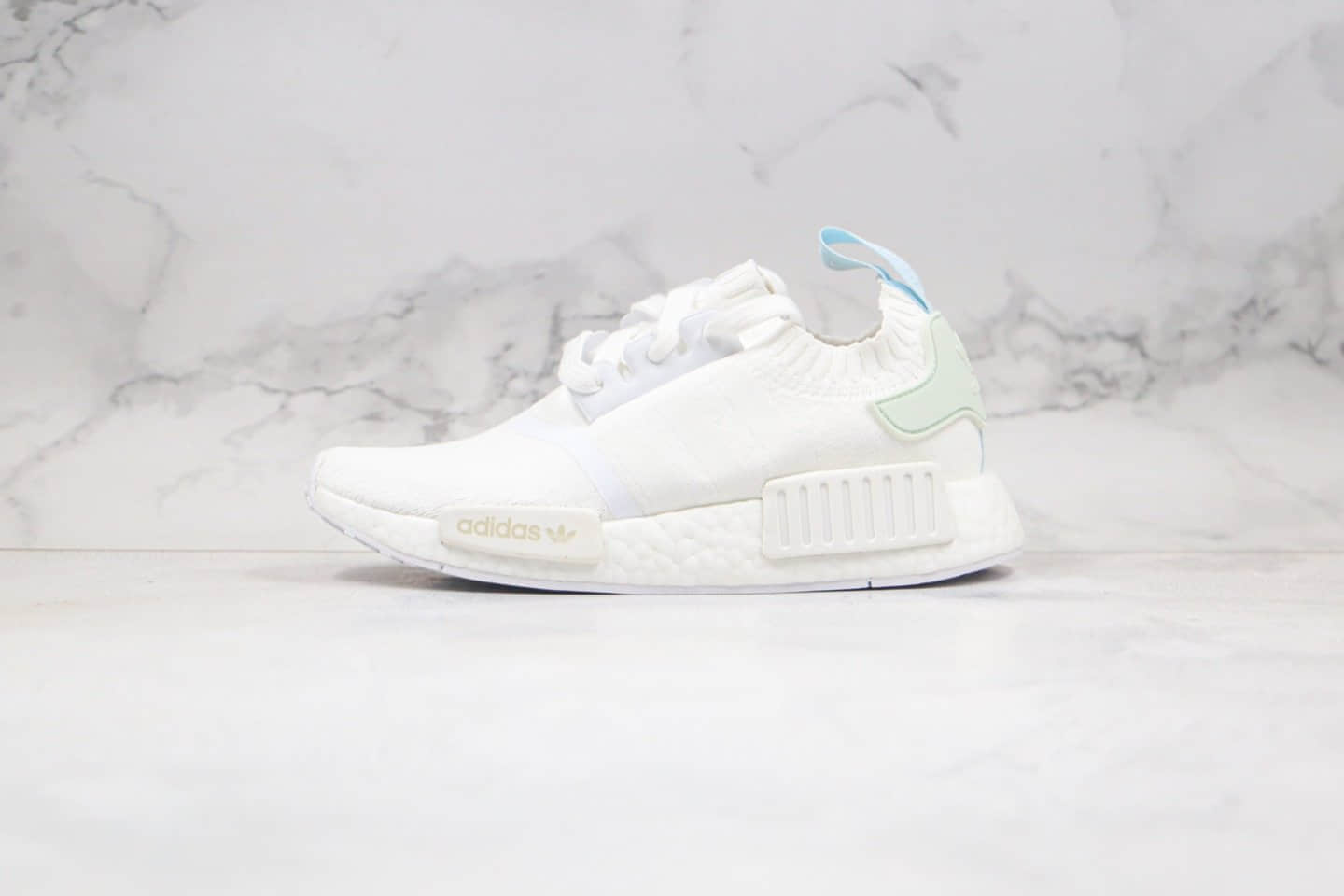 阿迪达斯Adidas NMD R1 OK W Primeknit Triple Black纯原版本爆米花跑鞋NMD亮白蓝色内置真巴斯夫爆米花缓震大底 货号:CQ2040