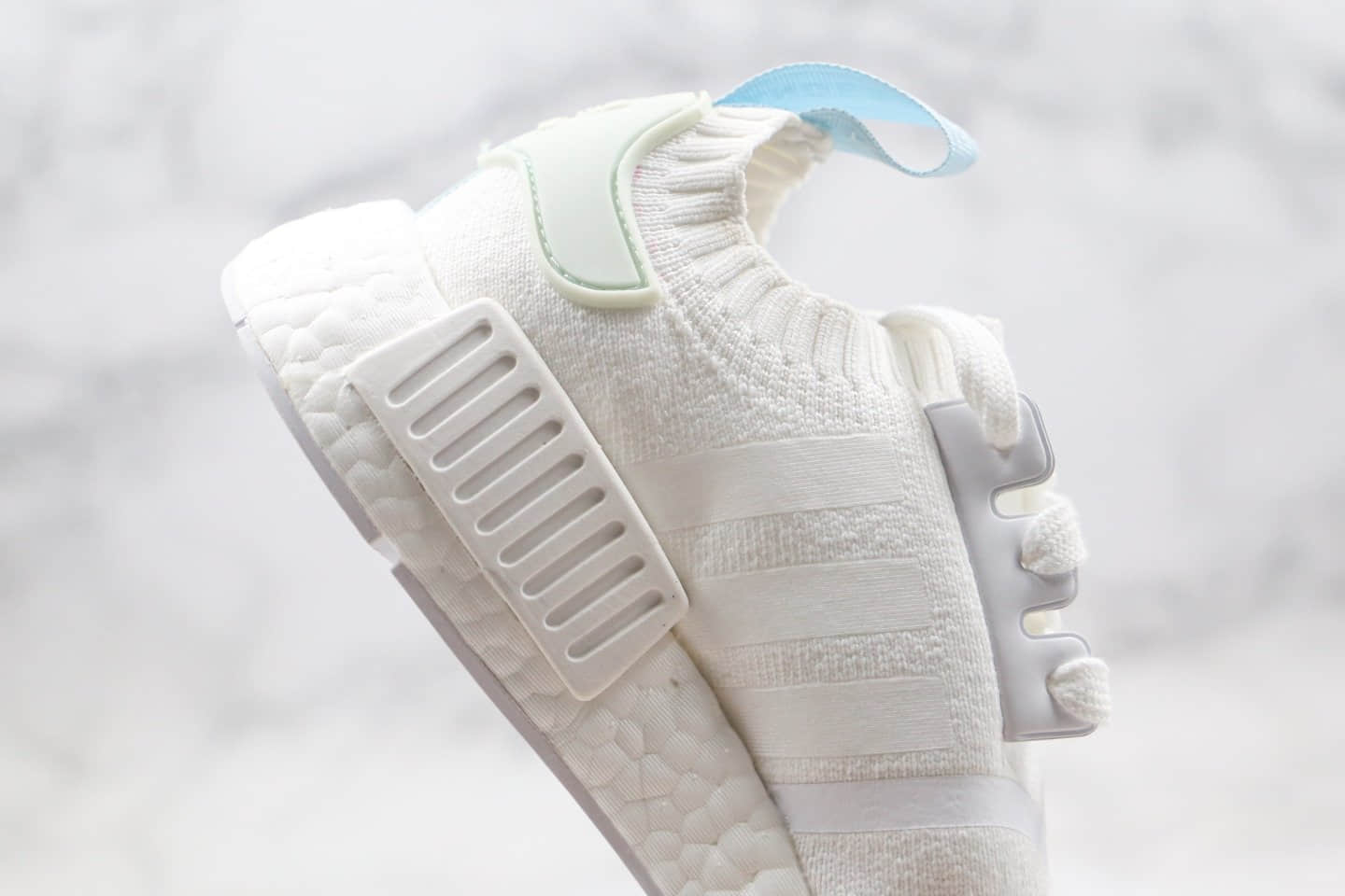 阿迪达斯Adidas NMD R1 OK W Primeknit Triple Black纯原版本爆米花跑鞋NMD亮白蓝色内置真巴斯夫爆米花缓震大底 货号:CQ2040