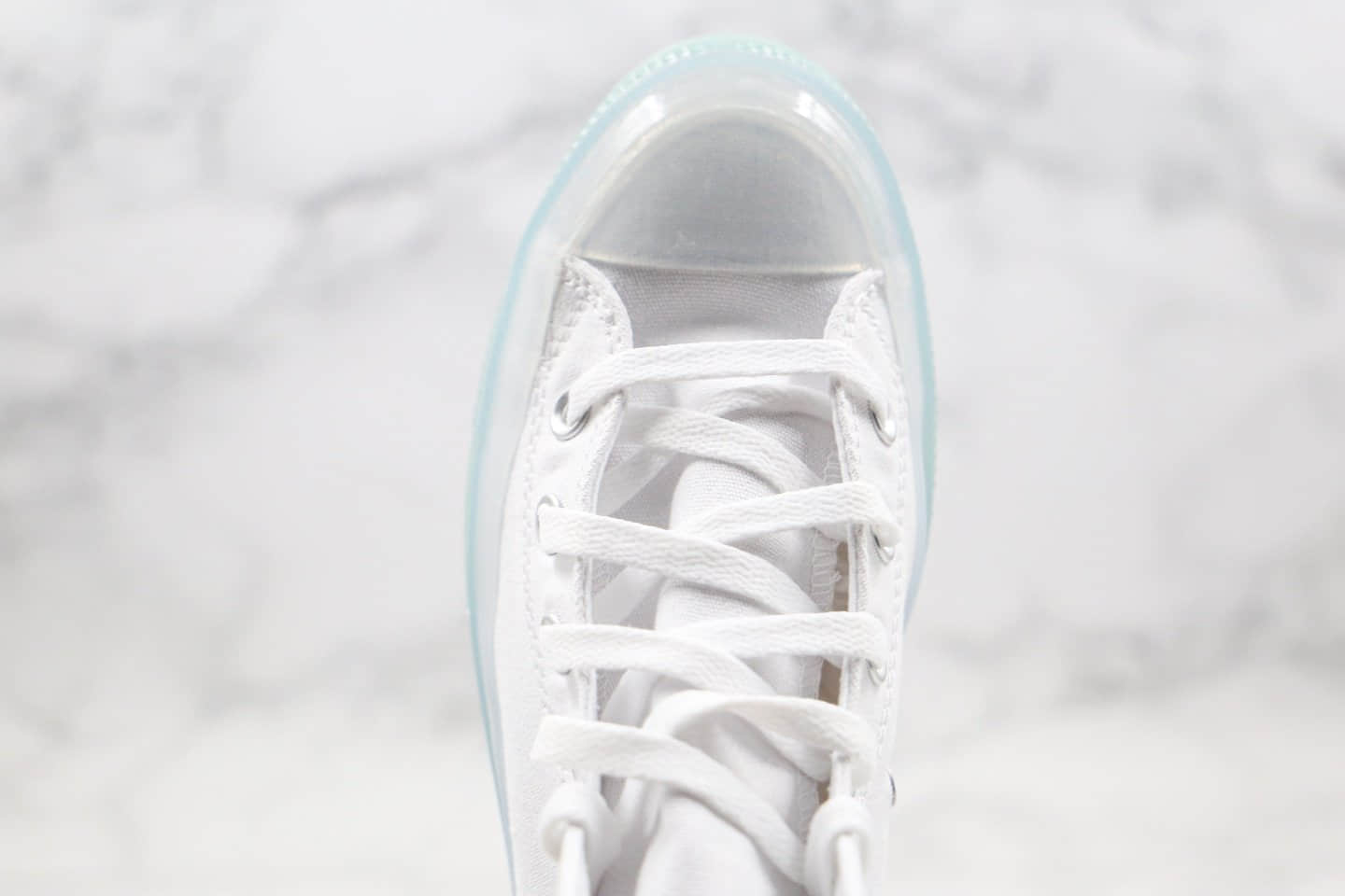 匡威 Converse Chuck Taylor All Star CX公司级版本果冻透明水晶底高帮板鞋白绿色原厂铝楦开发版型 货号:167805C