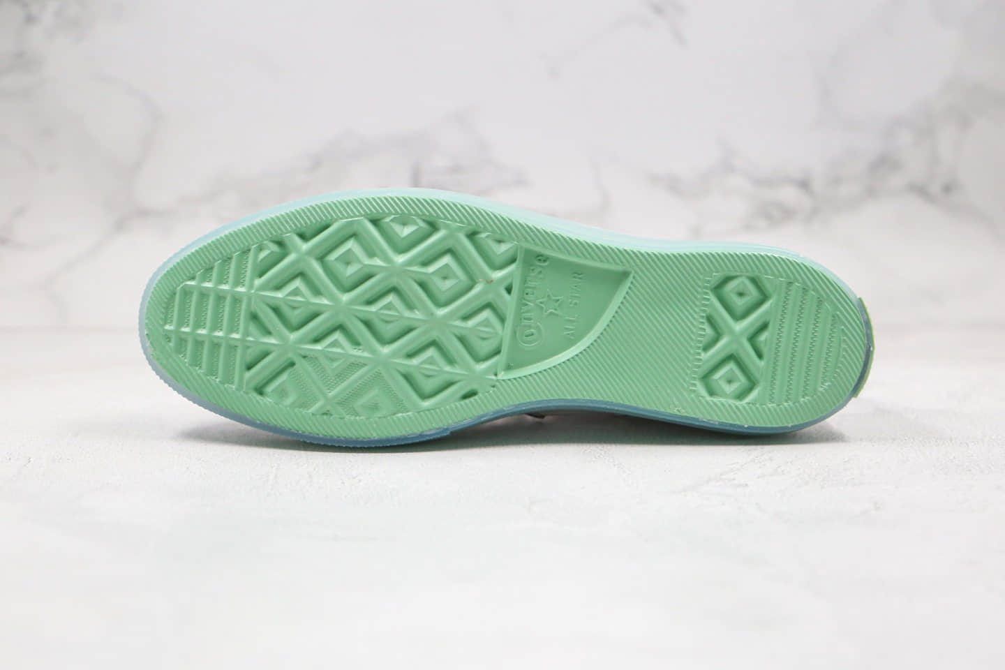 匡威 Converse Chuck Taylor All Star CX公司级版本果冻透明水晶底高帮板鞋白绿色原厂铝楦开发版型 货号:167805C