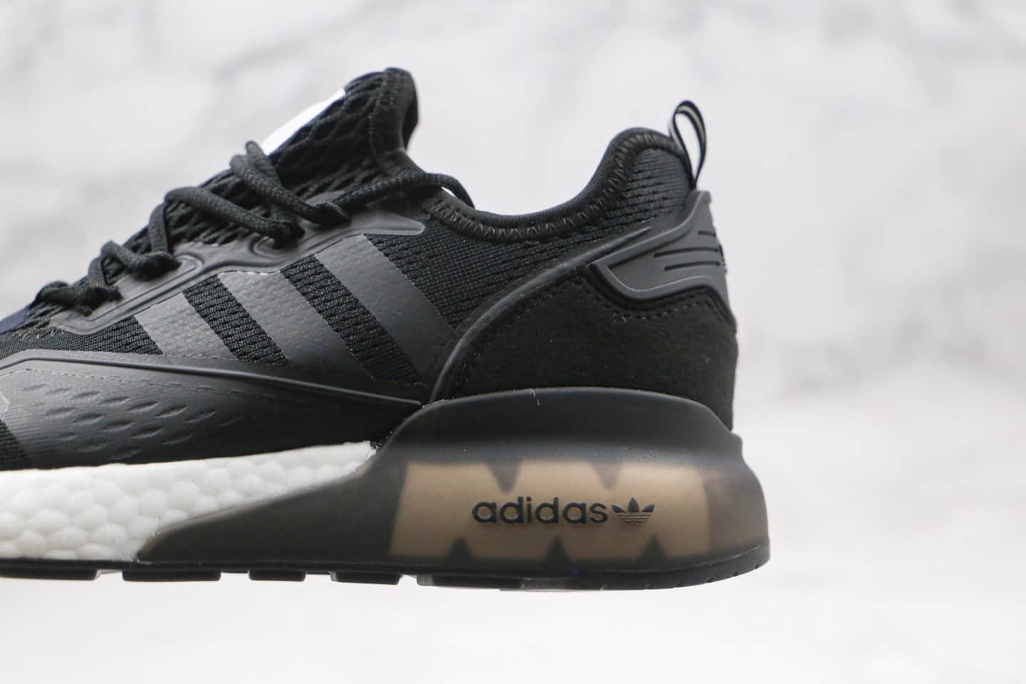 阿迪达斯adidas Originals ZX 2K Boost纯原版本缓震爆米花跑鞋黑色原楦开发 货号:FV7476