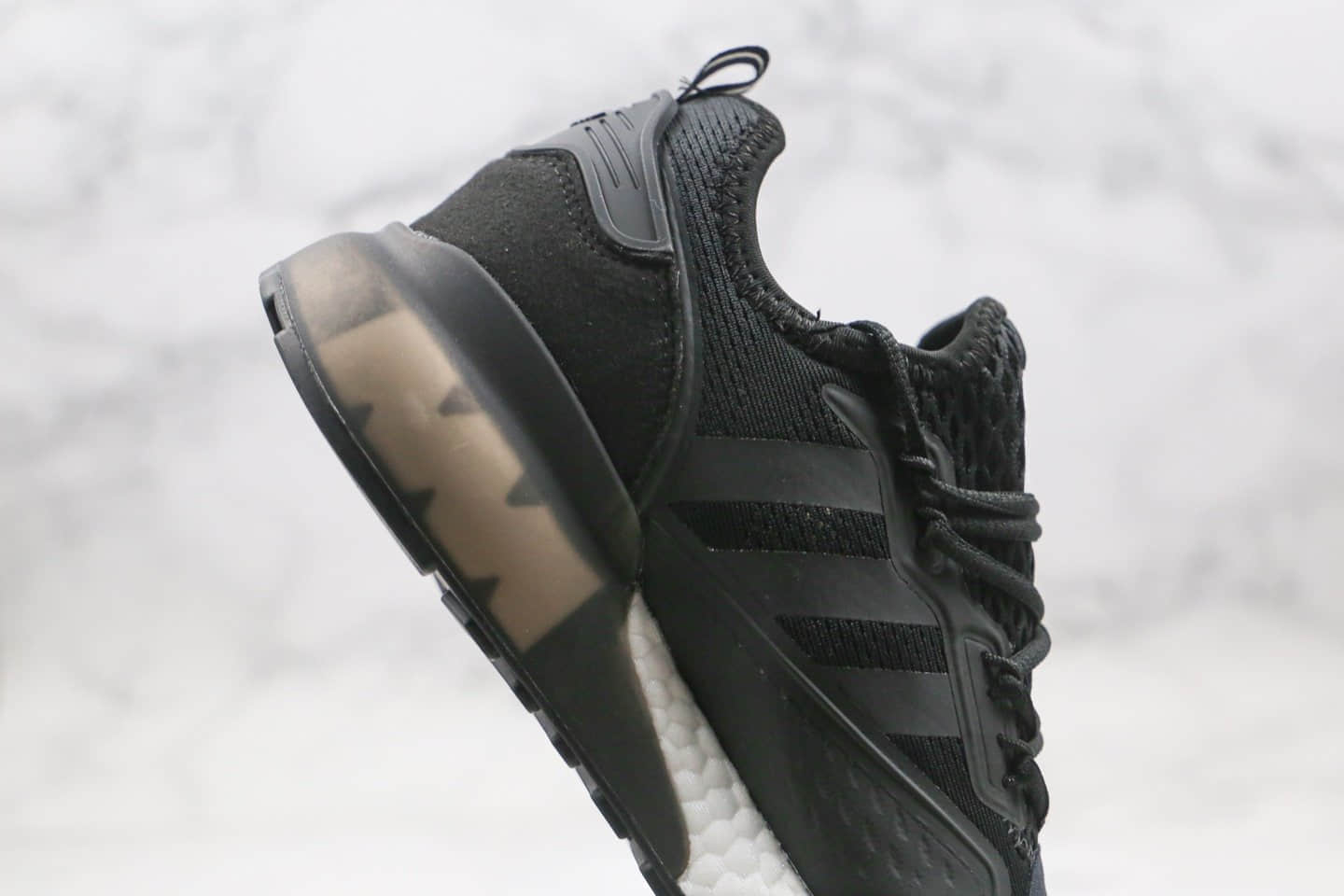 阿迪达斯adidas Originals ZX 2K Boost纯原版本缓震爆米花跑鞋黑色原楦开发 货号:FV7476