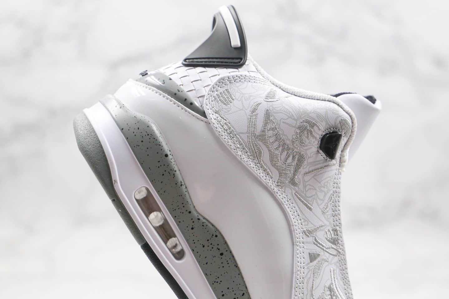 乔丹Air Jordan Dub Zero White Cement纯原版本气垫篮球鞋白黑色白水泥原档案数据开发 货号:311046-105