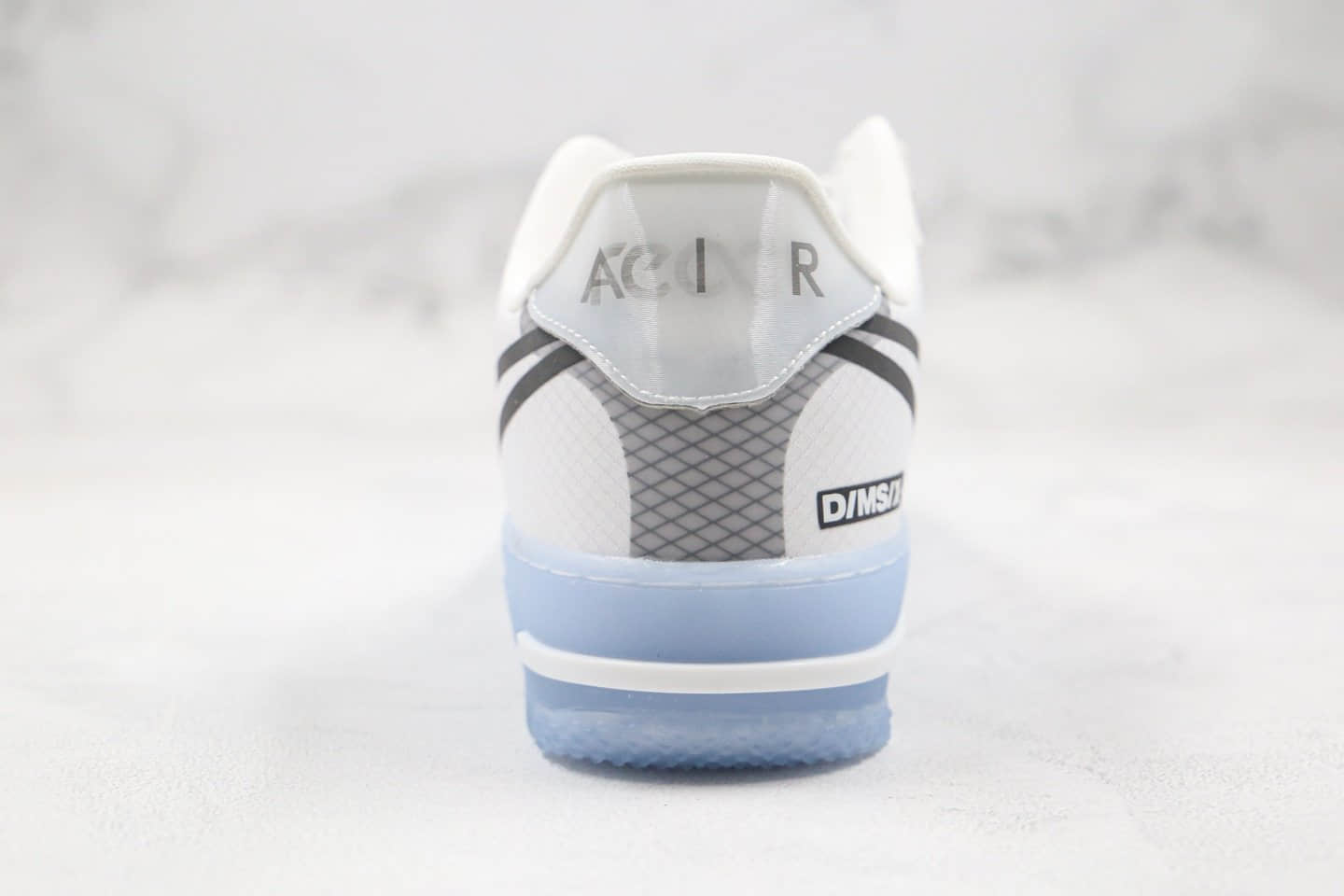 耐克Nike Air Force 1 React QS Light Bone纯原版本低帮空军一号水晶底波纹冰块冰蓝色正确鞋垫颜色区别市面通货版本 货号:CQ8879-101