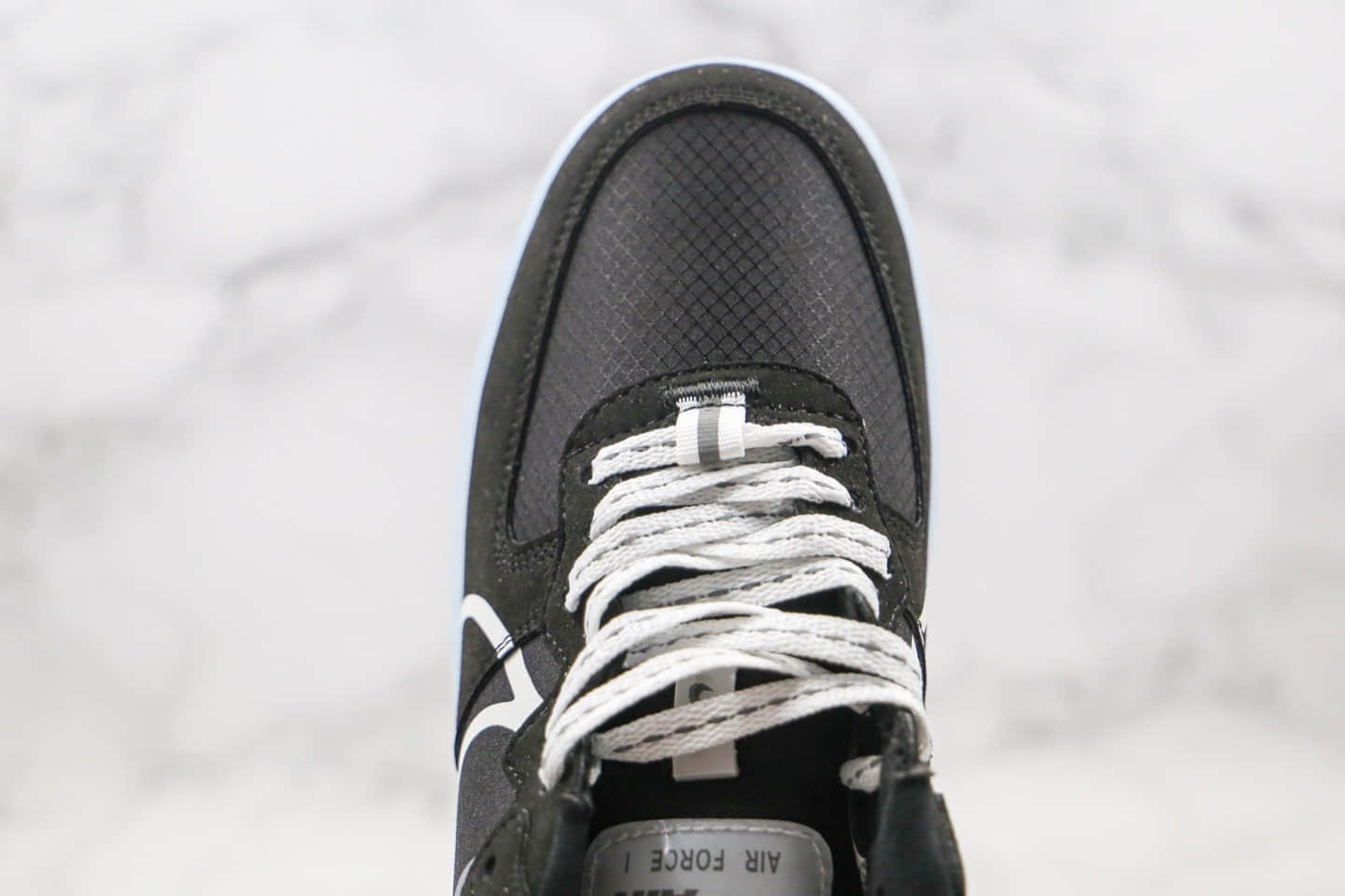 耐克Nike Air Force 1 React QS Light Bone纯原版本低帮空军一号冰块黑色波纹板鞋正确后跟渐变效果 货号:CQ8879-103