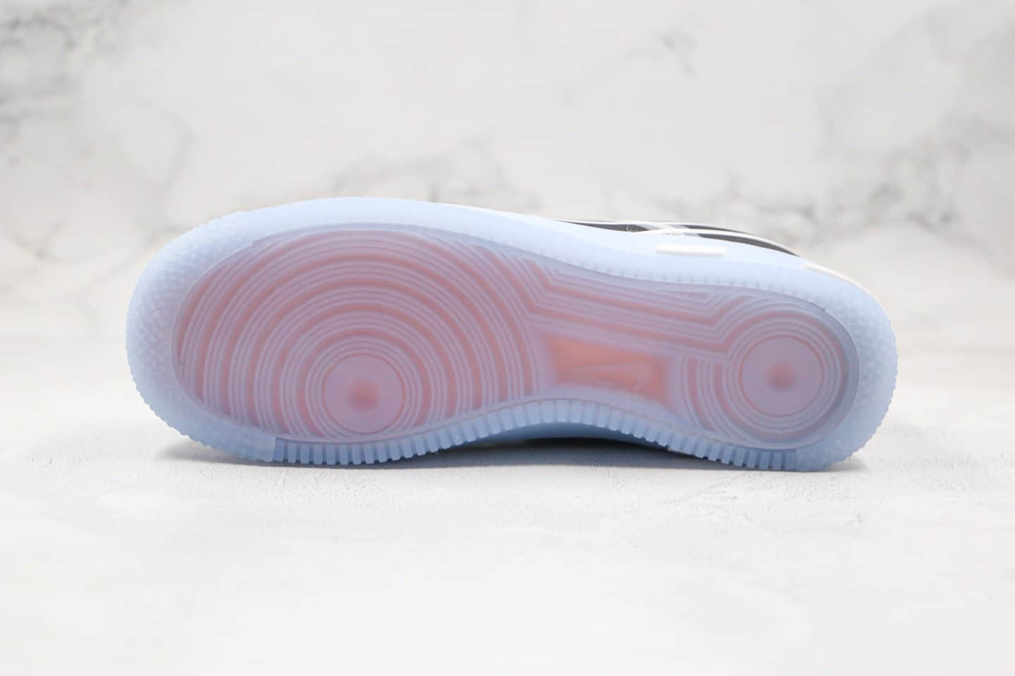 耐克Nike Air Force 1 React QS Light Bone纯原版本低帮空军一号冰块黑色波纹板鞋正确后跟渐变效果 货号:CQ8879-103