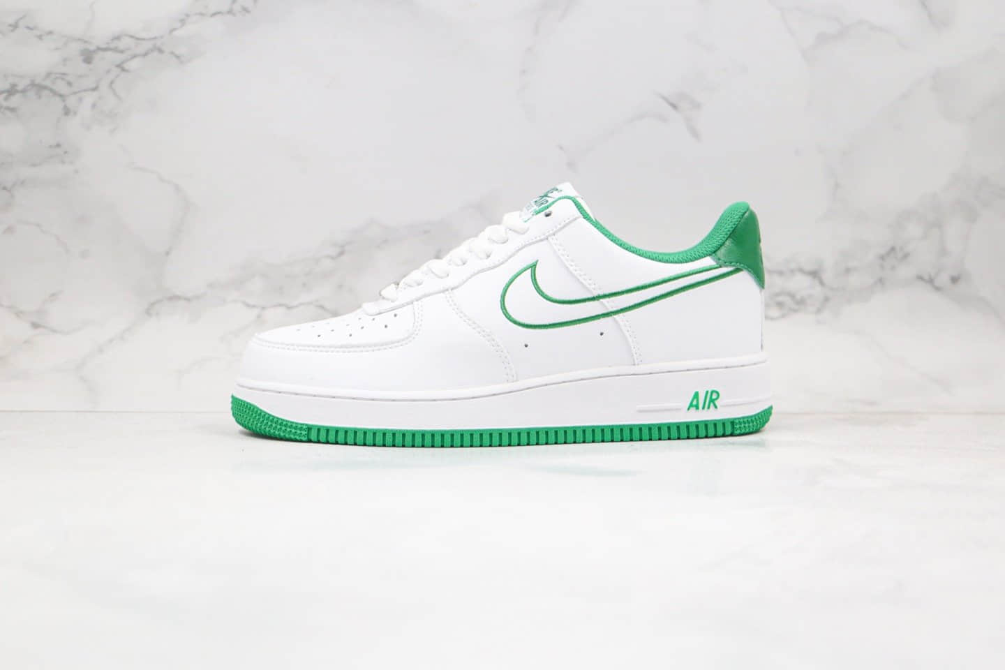 耐克Nike Air Force 1 Low纯原版本低帮空军一号白绿色板鞋内置气垫原档案数据开发 货号:AH0287-006