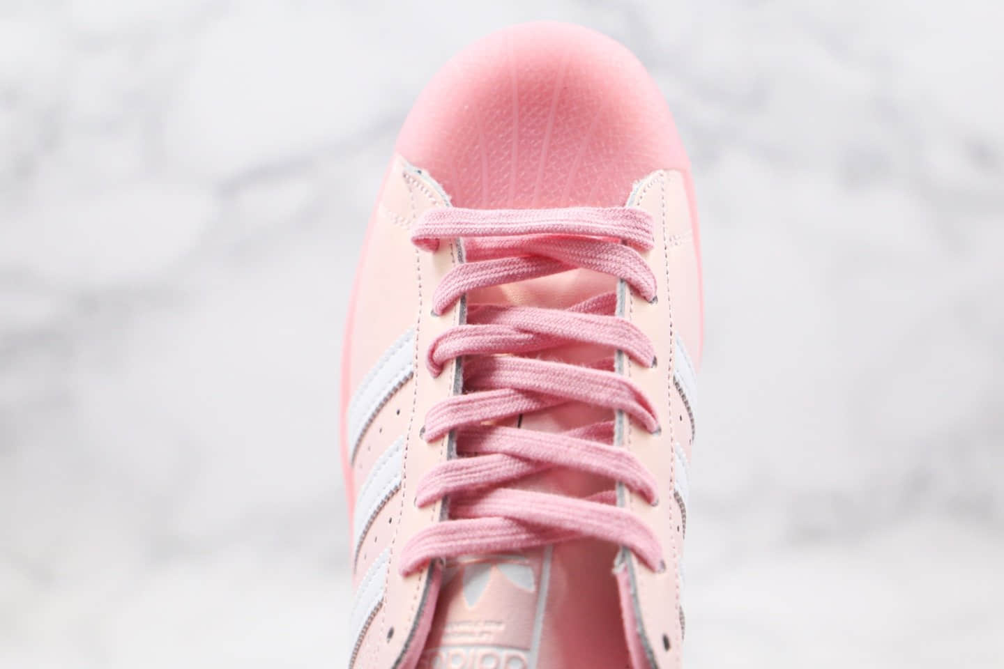 阿迪达斯Adidas AD Originals SUPERSTAR W纯原版本三叶草贝壳头半拖粉色极光糖果底原档案数据开发 货号:FX2756