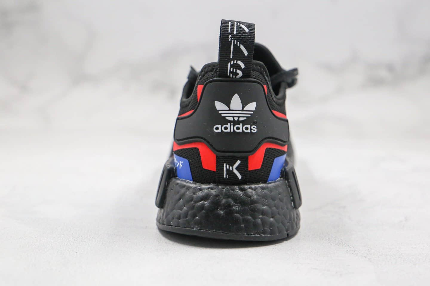 阿迪达斯adidas NMD R1纯原版本爆米花跑鞋NMD日文黑彩虹条纹撞色原楦头纸板打造 货号:FY1434