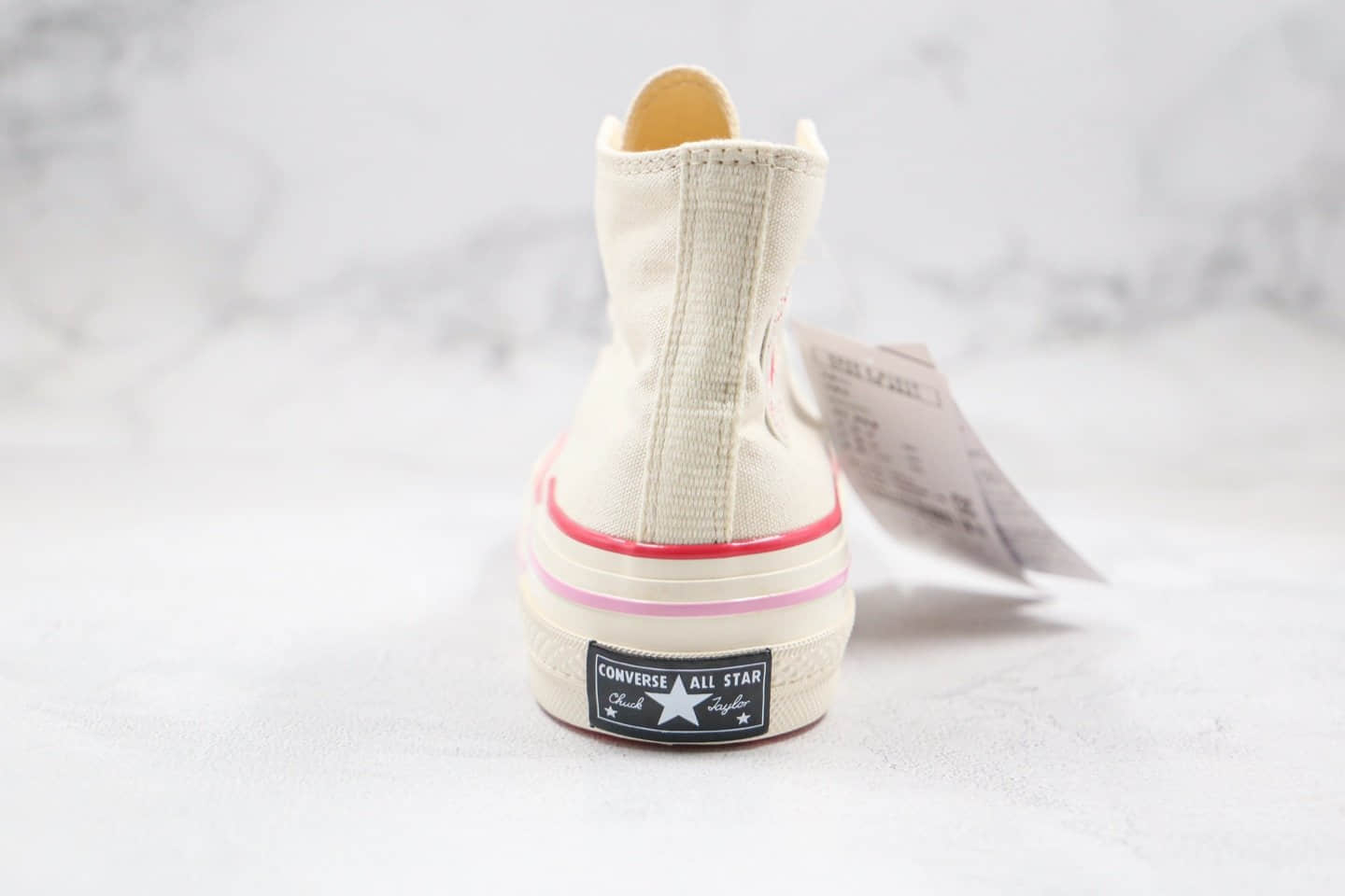 匡威Converse Chuck 70公司级版本高帮解构帆布鞋白粉色三围条原楦头纸板打造 货号:568800C