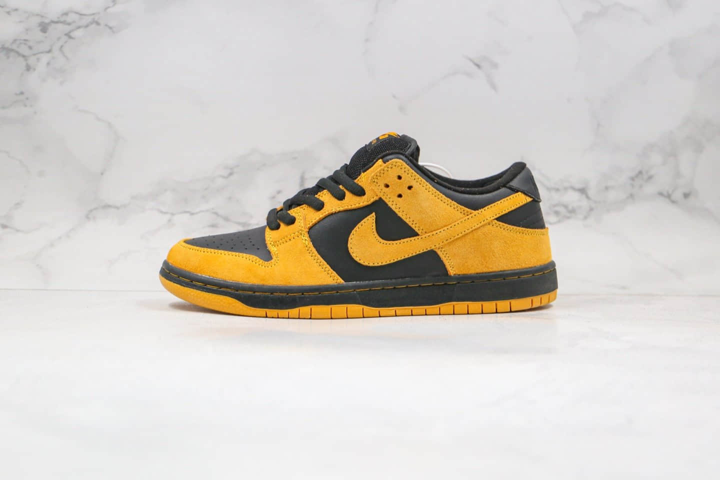 耐克Nike Dunk Low Pro 2020版纯原版本低帮SB DUNK板鞋黑黄色内置气垫 货号：304292-706
