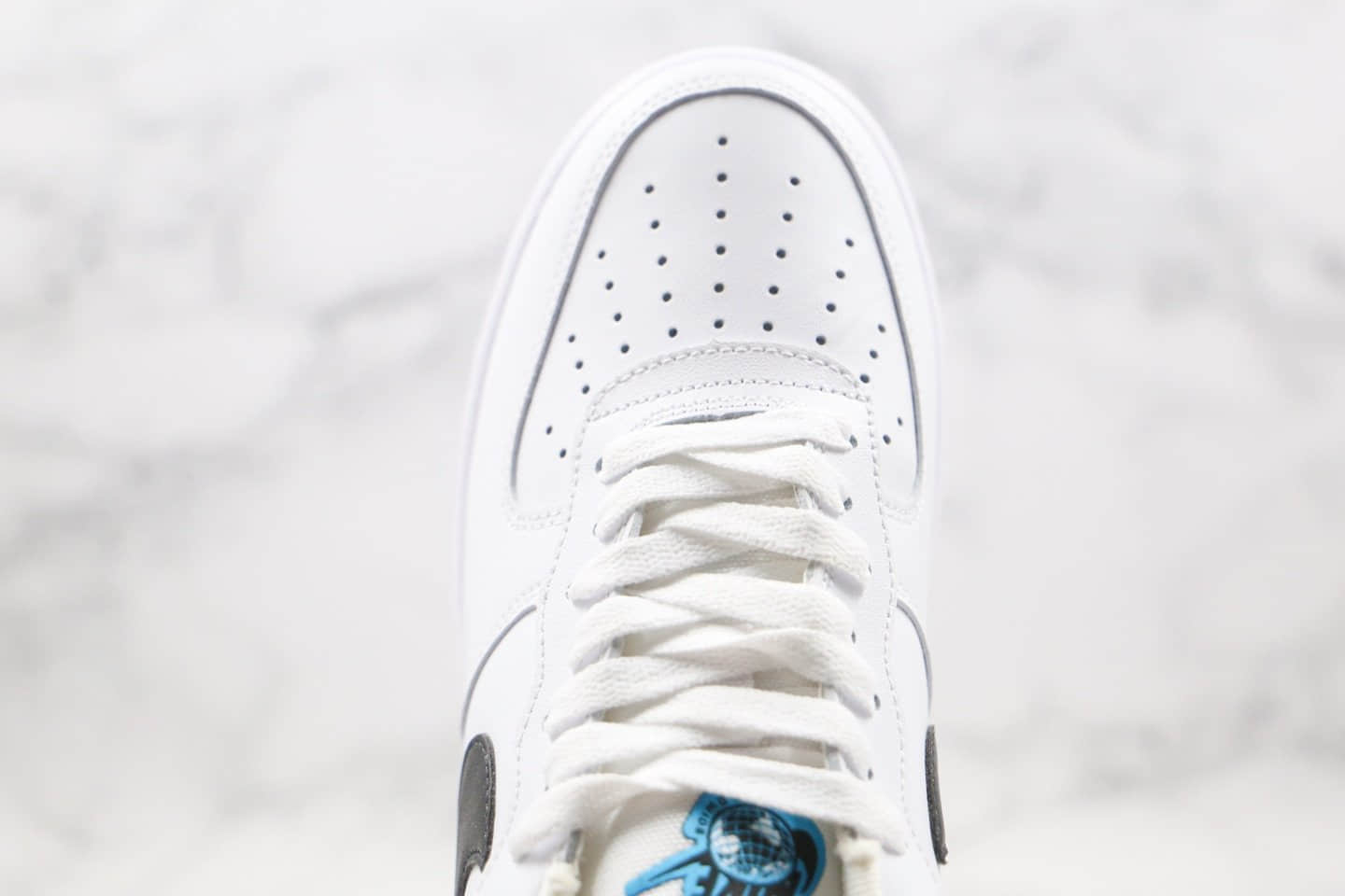 耐克Nike Force 1 World wide LOW纯原版本低帮空军一号地球白篮色内置气垫原盒原标 货号:CK7648-002