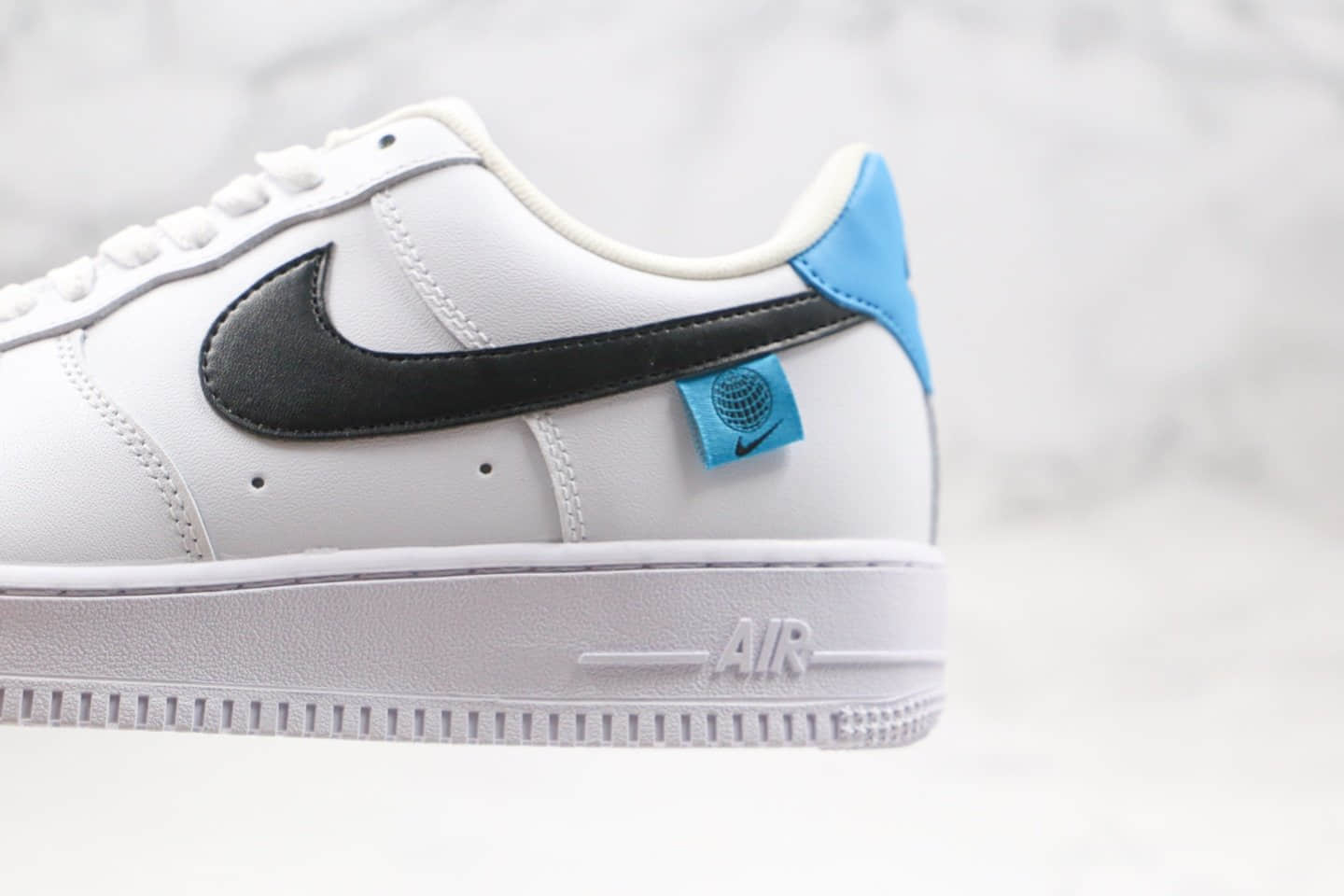 耐克Nike Force 1 World wide LOW纯原版本低帮空军一号地球白篮色内置气垫原盒原标 货号:CK7648-002