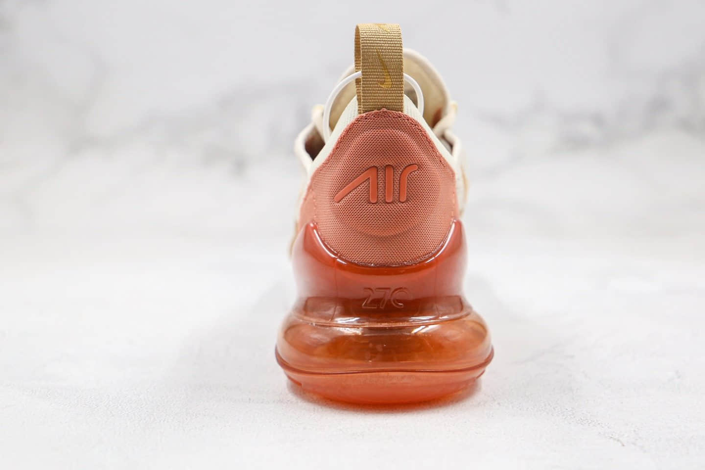 耐克Nike Air Max 270纯原版本半掌气垫Max270米白红色满天星内置真小潘气垫原盒原标 货号：AH6789-203