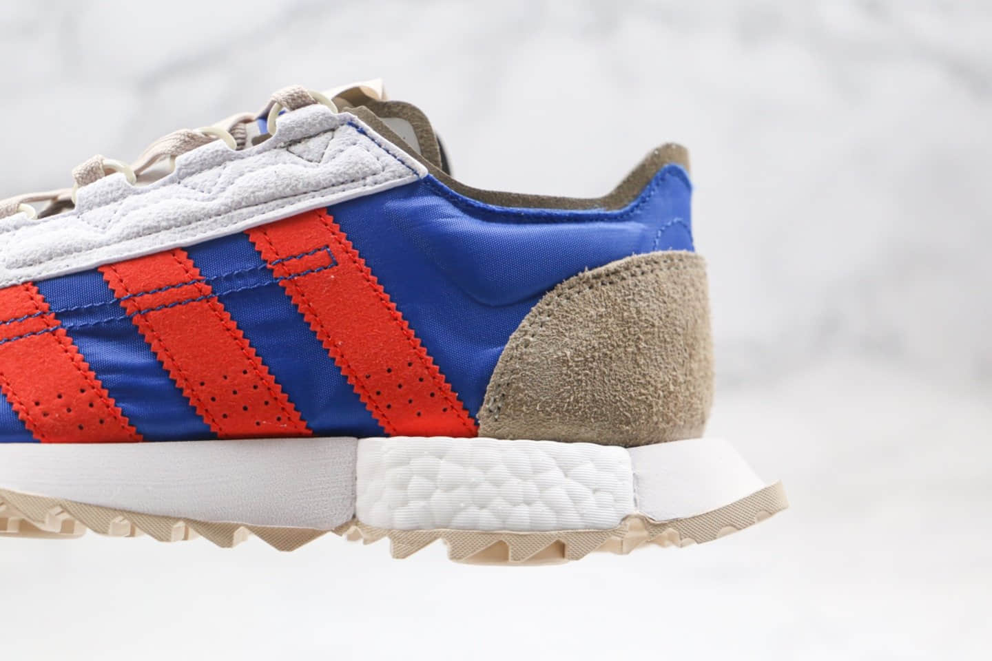 阿迪达斯adidas SL7600纯原版本复古爆米花跑鞋蓝红色王嘉尔同款原档案数据开发 货号:EG6780