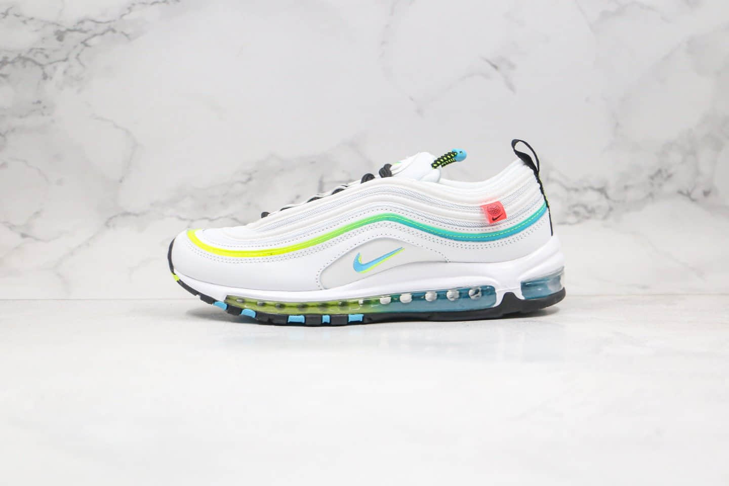 耐克Nike Air Max 97 Soft Pink纯原版本地球子弹头Max97气垫鞋渐变绿色内置真实气垫 货号：CZ5607-100