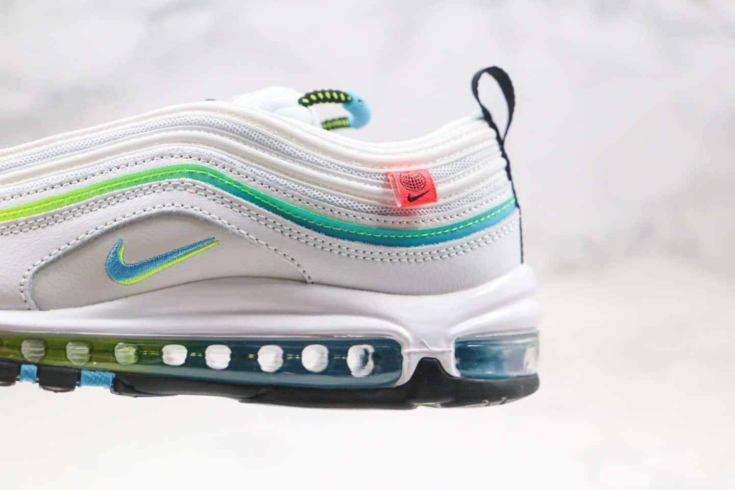 耐克Nike Air Max 97 Soft Pink纯原版本地球子弹头Max97气垫鞋渐变绿色内置真实气垫 货号：CZ5607-100