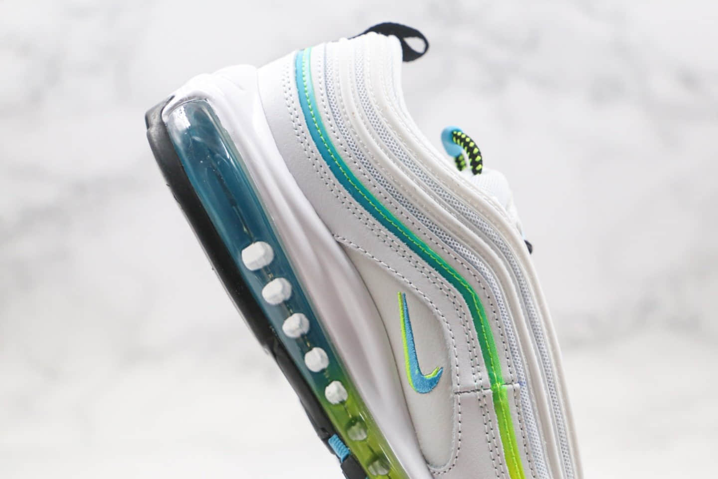 耐克Nike Air Max 97 Soft Pink纯原版本地球子弹头Max97气垫鞋渐变绿色内置真实气垫 货号：CZ5607-100