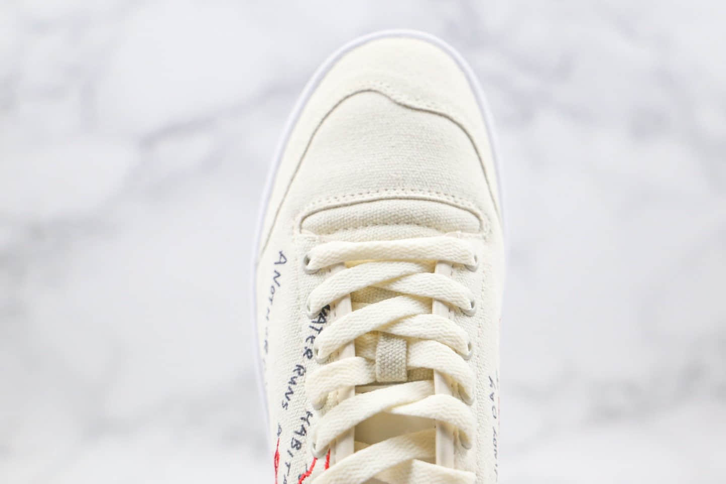 彪马Puma x Central Saint Martins Ralph纯原版本节约用水联名款低帮字母涂鸦米白色板鞋原盒原标 货号:372713-01