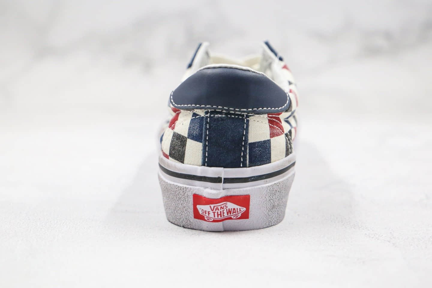 万斯Vans Sport公司级版本余文乐大V水洗做旧低帮棋盘格子硫化板鞋蓝彩色原楦头纸板打造 货号:VN0A4BU6WO2