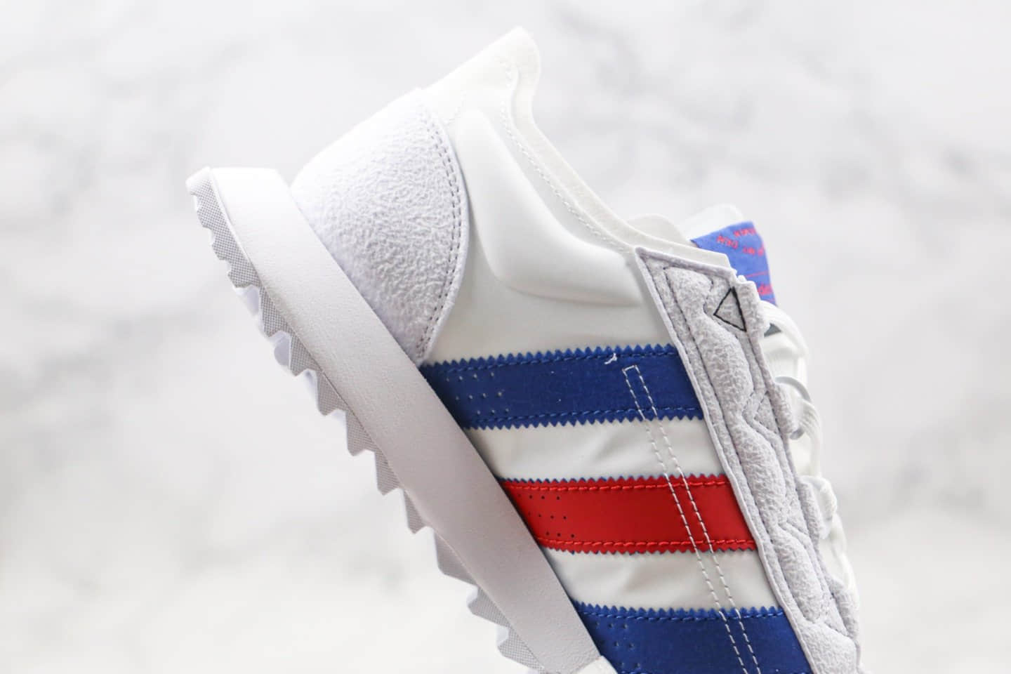 阿迪达斯adidas SL7600纯原版本复古爆米花跑鞋王嘉尔同款SL7600蓝红色正确鞋面材质 货号:FW6375