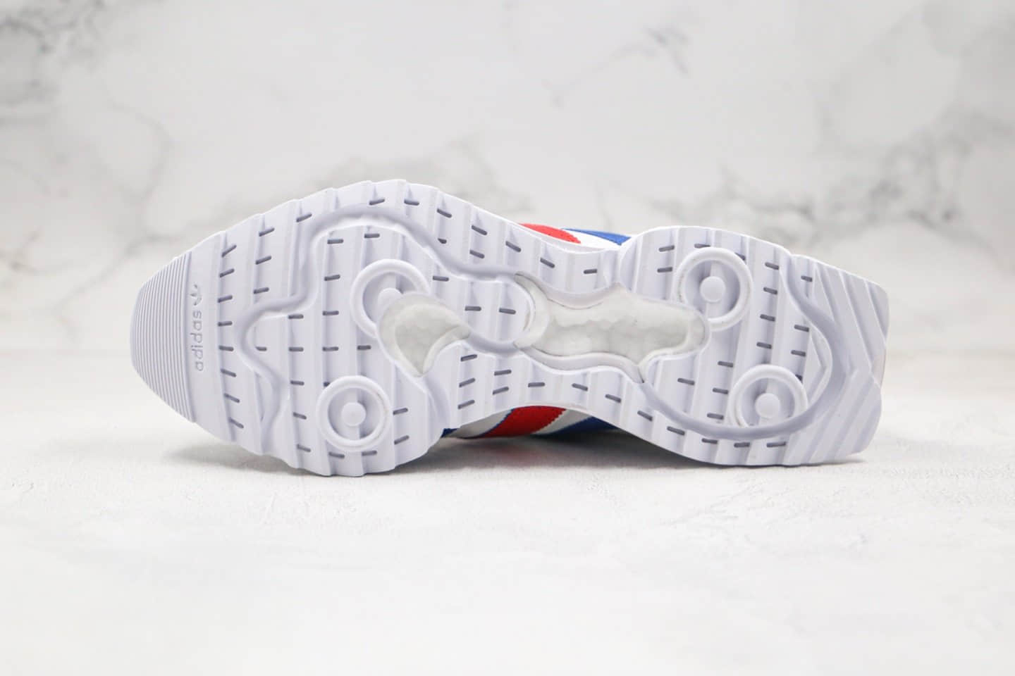 阿迪达斯adidas SL7600纯原版本复古爆米花跑鞋王嘉尔同款SL7600蓝红色正确鞋面材质 货号:FW6375