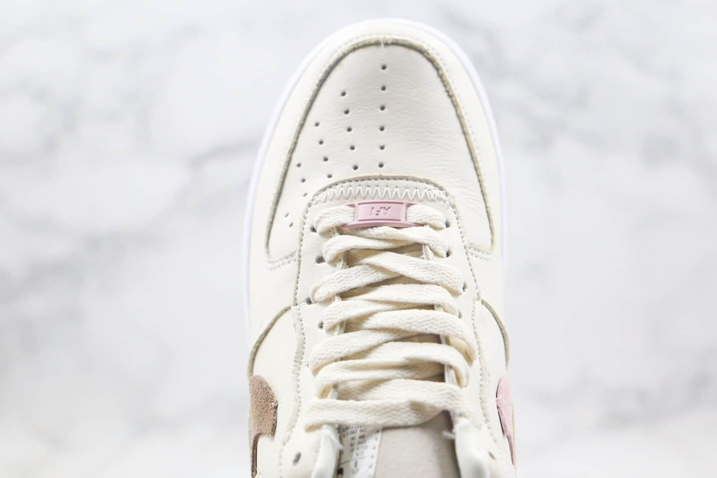 耐克Nike Air Force 1 Vandalized纯原版本低帮空军一号鸳鸯断勾米白棕粉色板鞋内置气垫 货号:DC1425-100