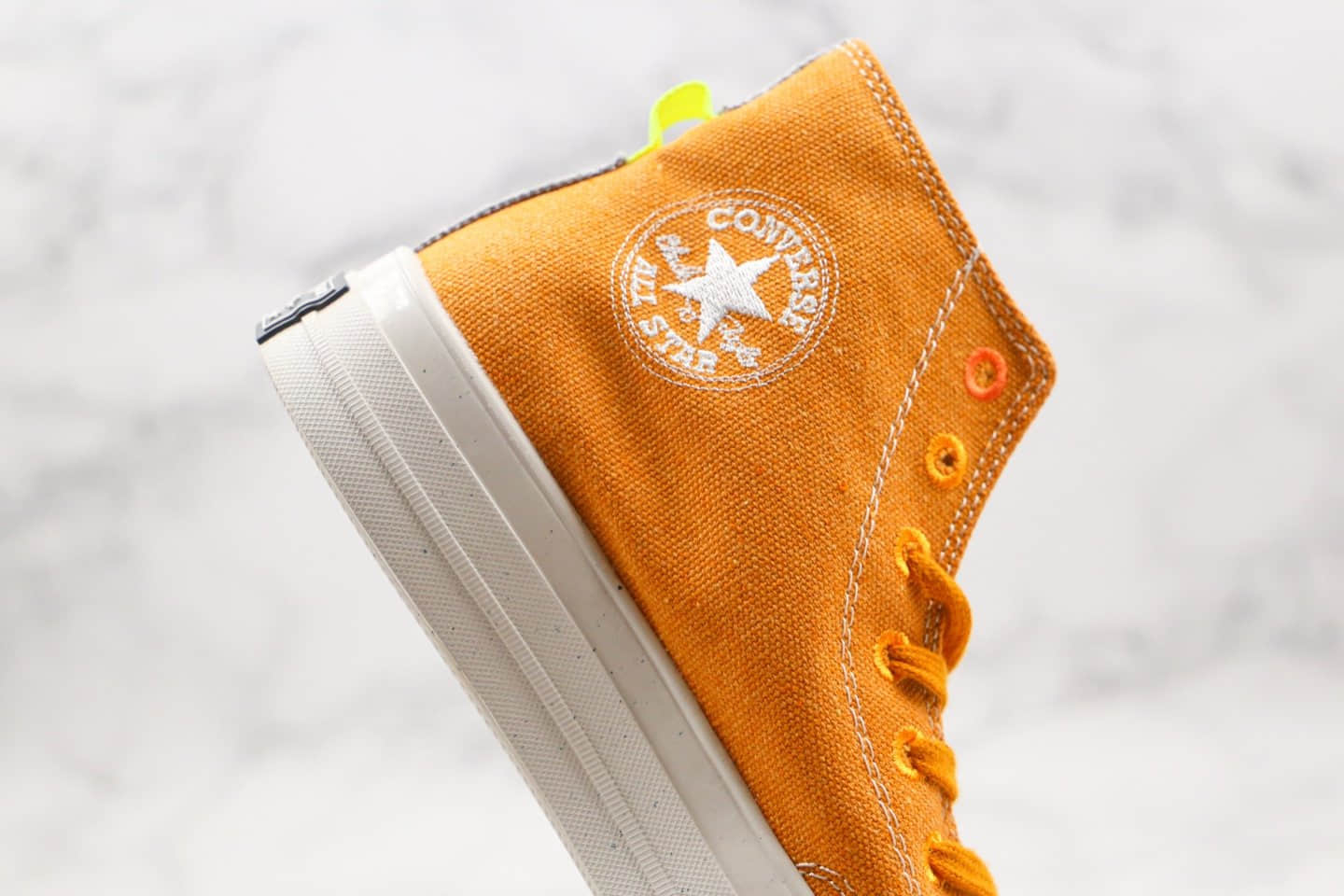 匡威Converse Chuck Taylor All Star 1970s High公司级版本高帮板鞋环保系列黄色原厂硫化大底 货号:168615C