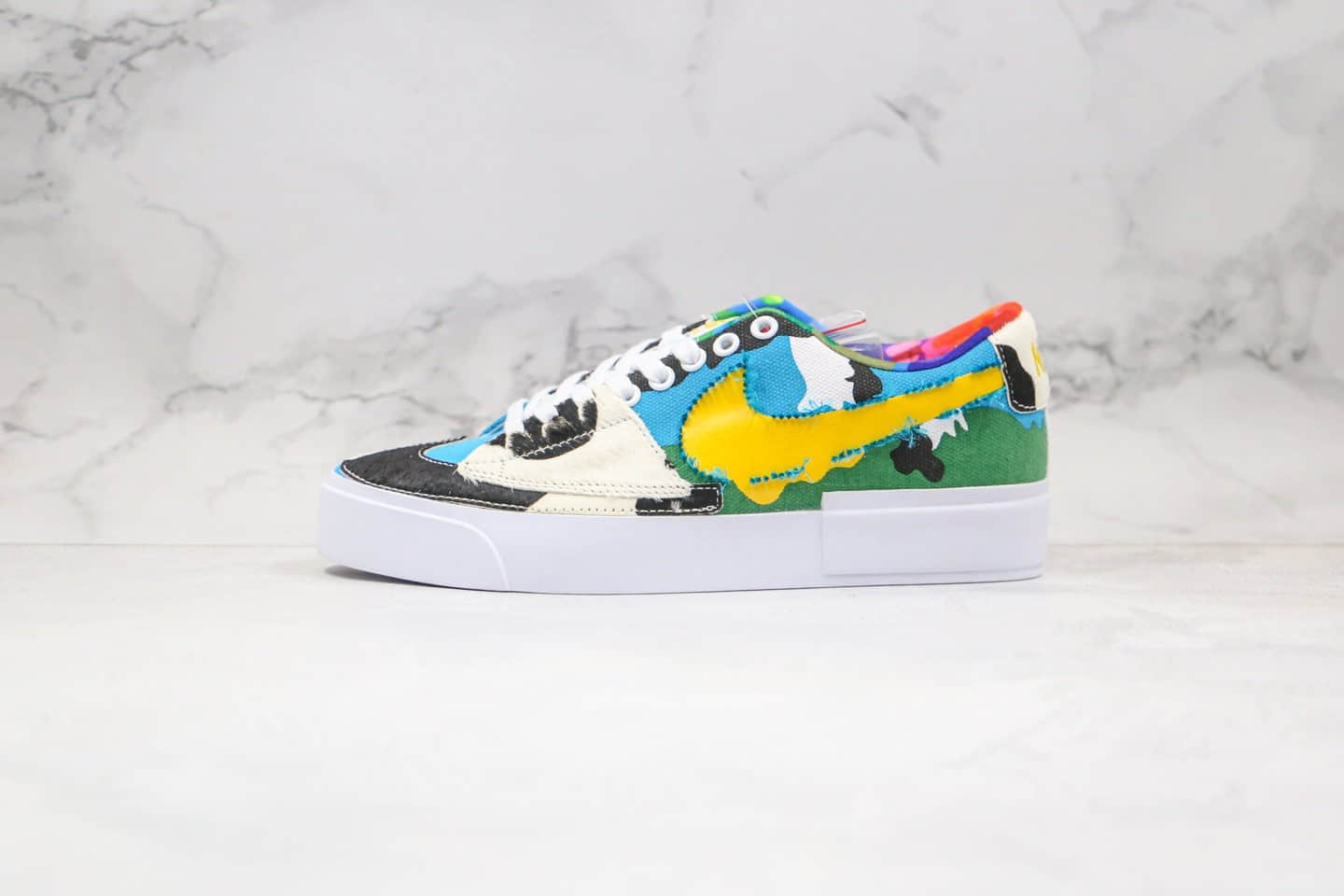 耐克Nike SB Blazer Edge纯原版本低帮开拓者拆线牛奶冰淇淋涂鸦配色板鞋区别市面通货版本 货号:CI3833-600