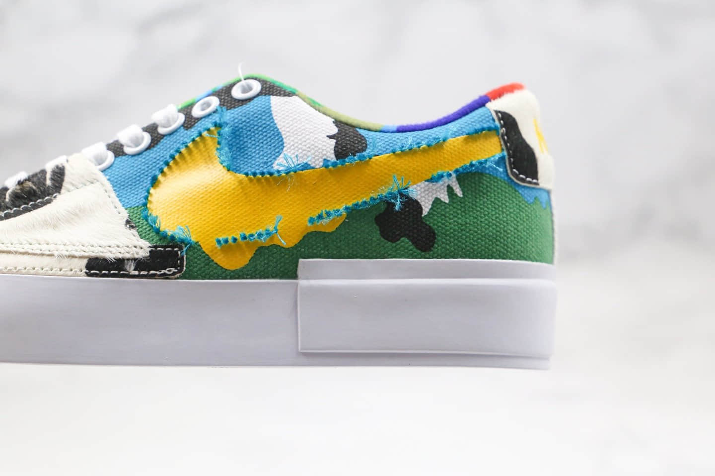 耐克Nike SB Blazer Edge纯原版本低帮开拓者拆线牛奶冰淇淋涂鸦配色板鞋区别市面通货版本 货号:CI3833-600