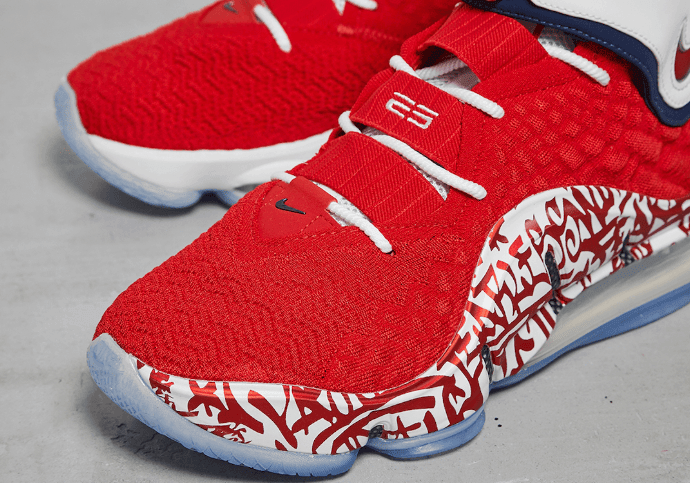 大红涂鸦装扮!第三双 LeBron 17 “Graffiti”首度曝光!