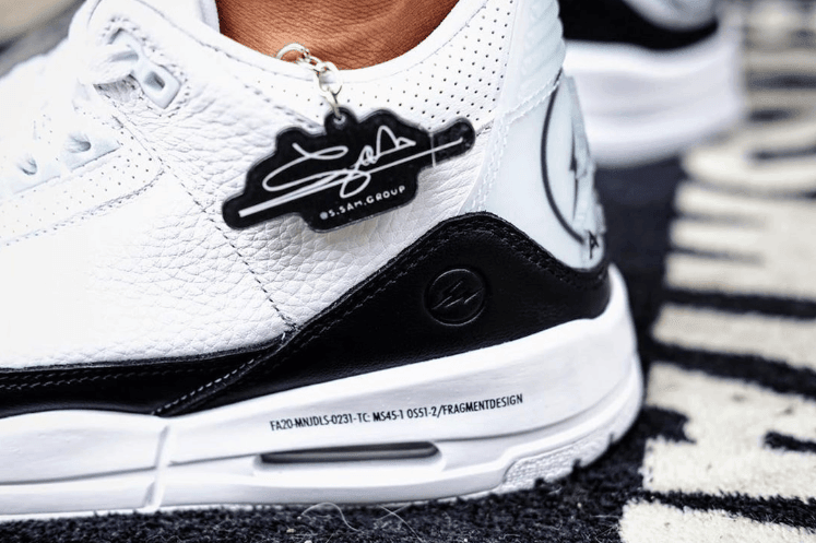 藤原浩闪电联名AJ3上脚美照释出!后跟细节超醒目! 货号:DA3595-100