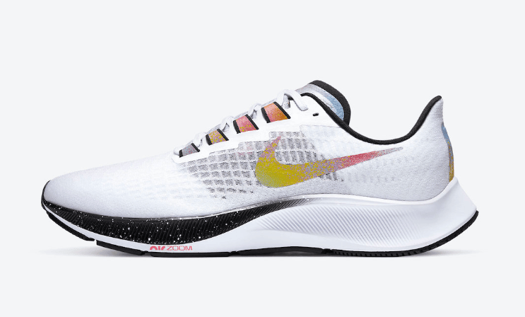Nike飞马37全新配色释出官图!彩色泼墨绝对抢眼! 货号:CZ7864-100
