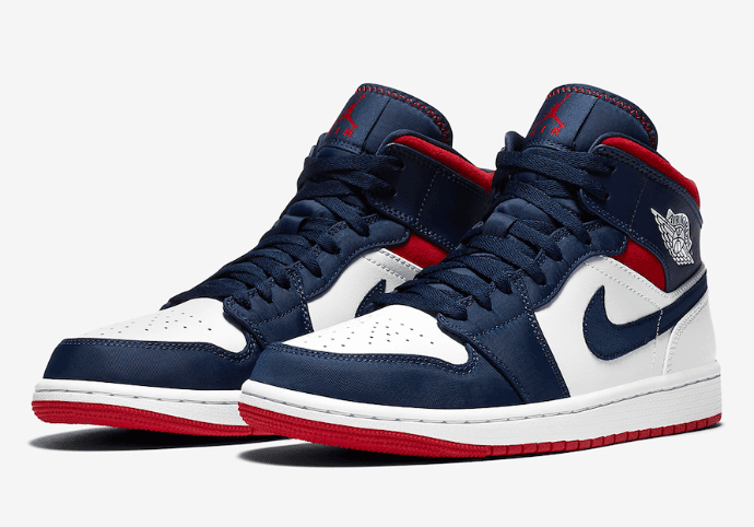 庆祝美国国庆节!全新Air Jordan 1 Mid首度曝光! 货号:852542-104