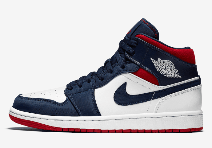 庆祝美国国庆节!全新Air Jordan 1 Mid首度曝光! 货号:852542-104