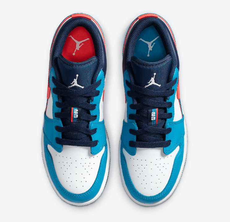 活力红蓝装扮!AJ1 Low新配色即将发售! 货号:CV4892-100