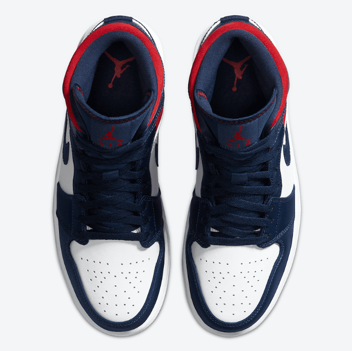 庆祝美国国庆节!全新Air Jordan 1 Mid首度曝光! 货号:852542-104