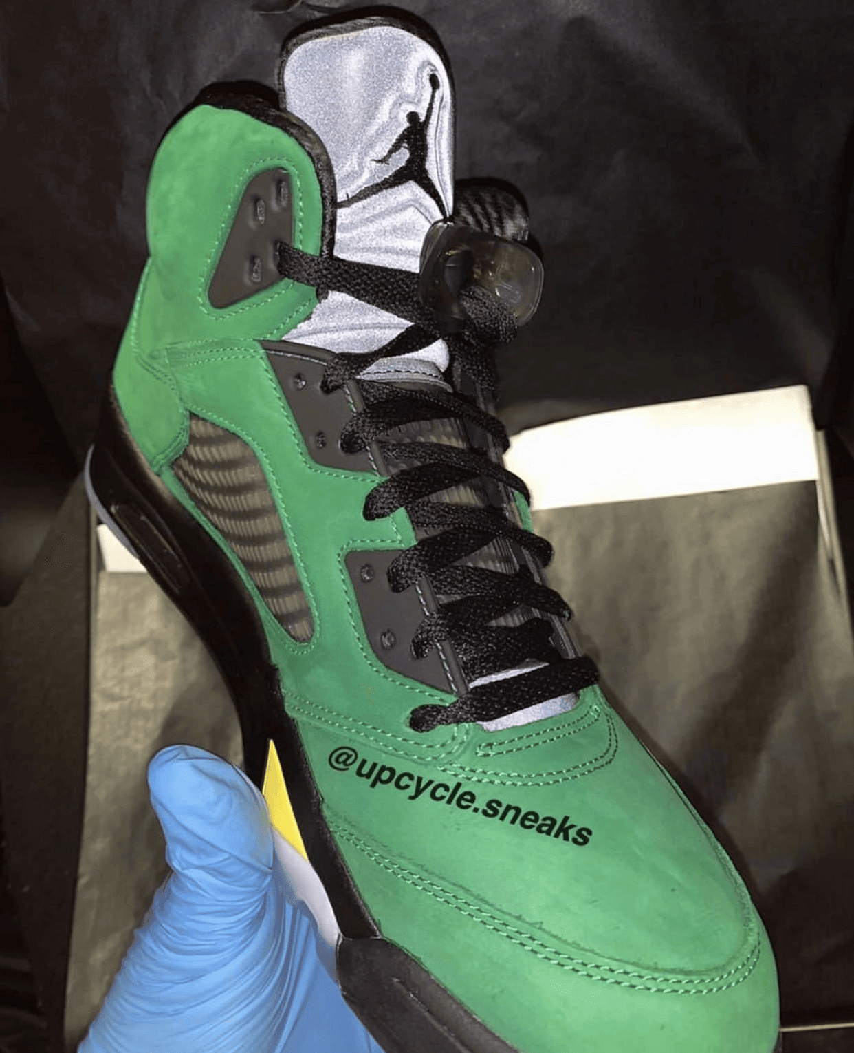 俄勒冈AJ5最新实物细节图曝光!3M反光鞋舌超抢眼! 货号:CK6631-307