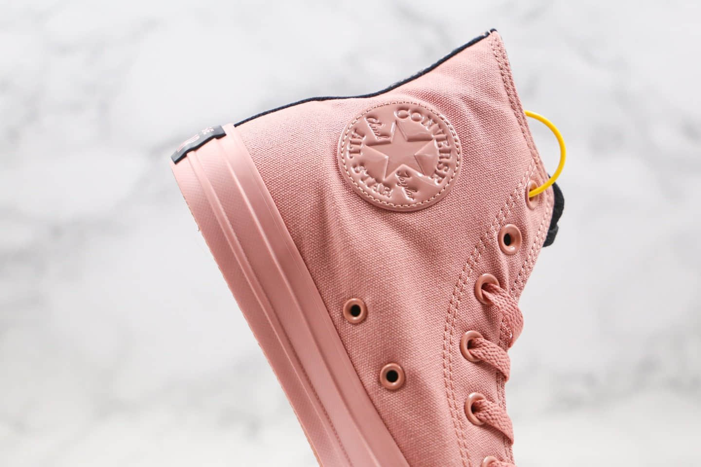 匡威Converse x opi chuck taylor all stat公司级版本高帮指甲油OPI联名款豆沙粉色硫化帆布鞋原厂硫化大底 货号:165729C