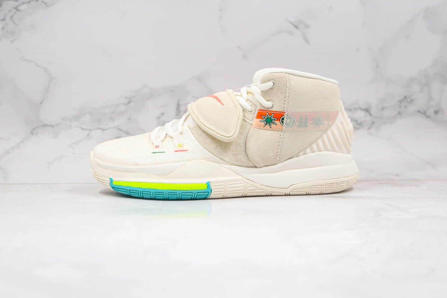 耐克Nike Kyrie 6 N7纯原版本欧文6代米白色涂鸦N7实战篮球鞋内置气垫原档案数据开发 货号:CD5031-101