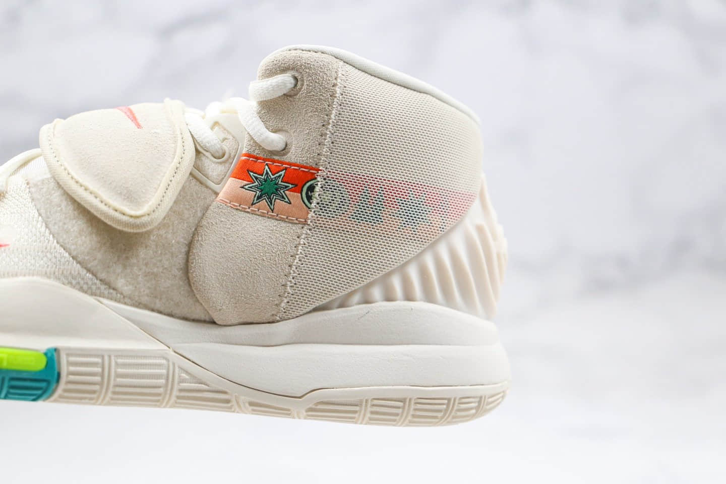 耐克Nike Kyrie 6 N7纯原版本欧文6代米白色涂鸦N7实战篮球鞋内置气垫原档案数据开发 货号:CD5031-101