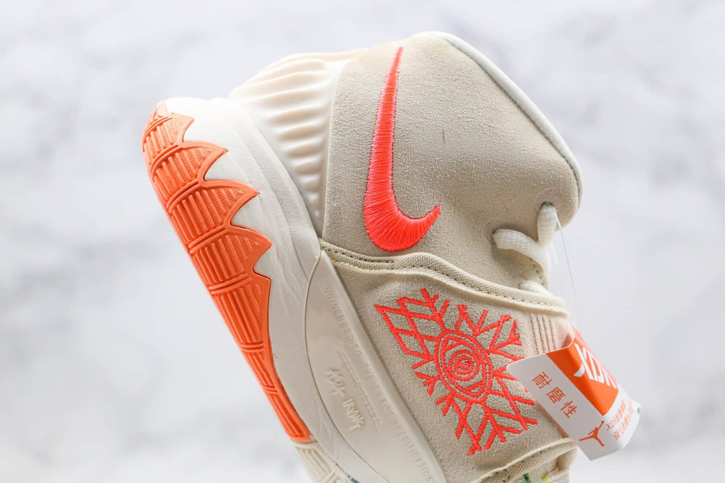 耐克Nike Kyrie 6 N7纯原版本欧文6代米白色涂鸦N7实战篮球鞋内置气垫原档案数据开发 货号:CD5031-101