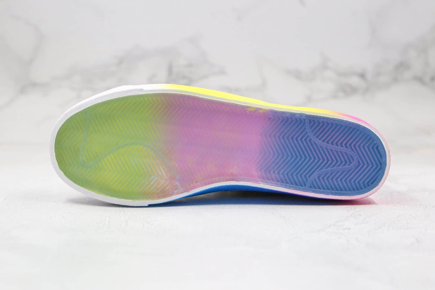 耐克NIKE BLAZER LOW The New Way纯原版本中帮开拓者炫彩白彩虹紫光灯配色板鞋原楦头纸板打造 货号:CZ8653-136